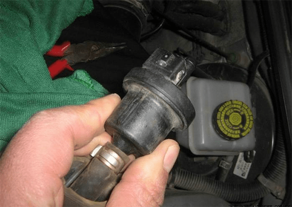 an old purge valve with dust on it